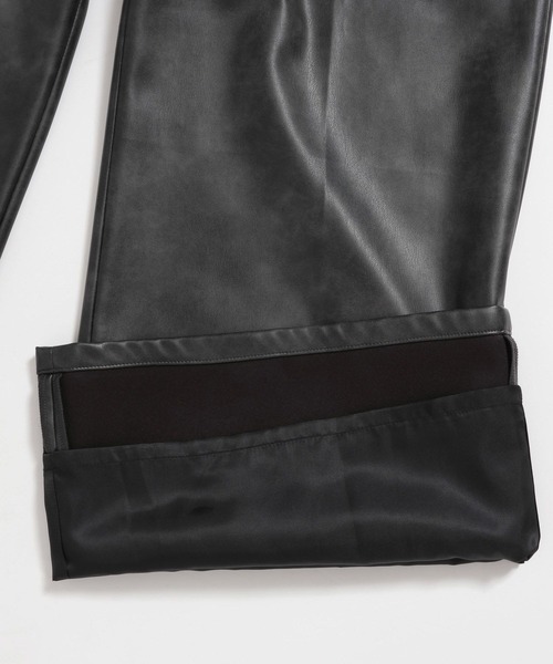 HARE(ハレ)の「【SET UP対応】LUXEレザーワイドフレアパンツ(HARE)(スラックス・メンズ・ブラウン系その他/グレー系その他/ブラック/ブラウン系その他2/ベージュ・SMALL/LARGE/MEDIUM)」の12枚目の写真