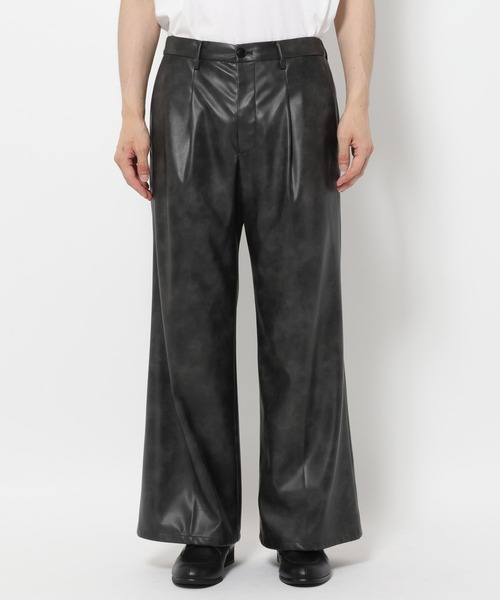 HARE(ハレ)の「【SET UP対応】LUXEレザーワイドフレアパンツ(HARE)(スラックス・メンズ・ブラウン系その他/グレー系その他/ブラック/ブラウン系その他2/ベージュ・SMALL/LARGE/MEDIUM)」の16枚目の写真