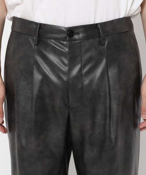 HARE(ハレ)の「【SET UP対応】LUXEレザーワイドフレアパンツ(HARE)(スラックス・メンズ・ブラウン系その他/グレー系その他/ブラック/ブラウン系その他2/ベージュ・SMALL/LARGE/MEDIUM)」の19枚目の写真