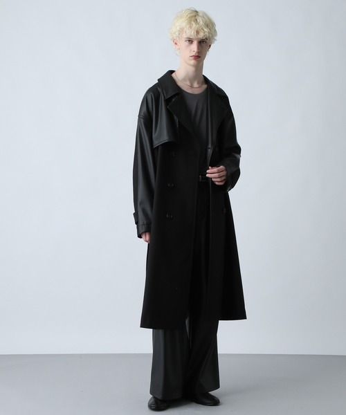 HARE レザーフレアパンツ　新品未使用⭐️ SET UP対応】LUXEレザーワイドフレアパンツ(HARE)（スラックス