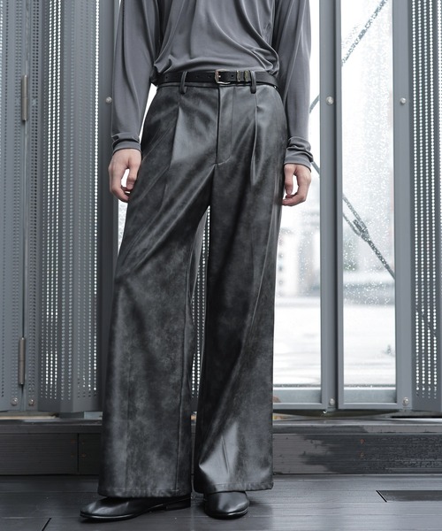 HAREスラックスフレアジーンズ HARE ジーンズ デニムワイドフレアパンツ(HARE) メンズ