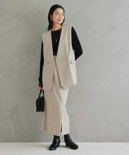 green label relaxing（グリーンレーベルリラクシング）の「ウール リブ クルーネック ニット プルオーバー ウォッシャブル（ニット/セーター・レディース・ブラック/レッド/ライトグレー/ホワイト/コバルトブルー・FREE）」の12枚目の写真