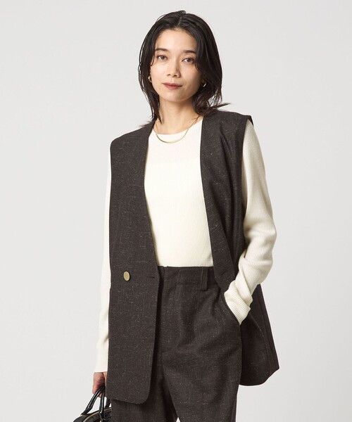 green label relaxing（グリーンレーベルリラクシング）の「ウール リブ クルーネック ニット プルオーバー ウォッシャブル（ニット/セーター・レディース・ブラック/レッド/ライトグレー/ホワイト/コバルトブルー・FREE）」の20枚目の写真