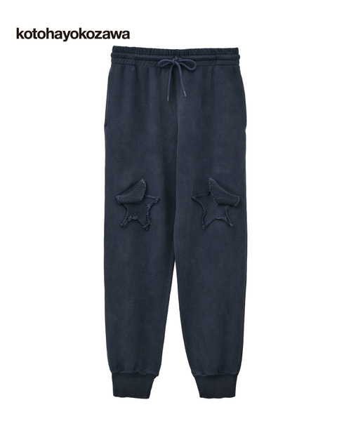 kotohayokozawa(コトハヨコザワ)の「【kotohayokozawa】STAR★ PATCH SWEAT PANTS (SET UP)(スウェットパンツ・レディース・ネイビー/グレー/ミント・FREE)」の3枚目の写真