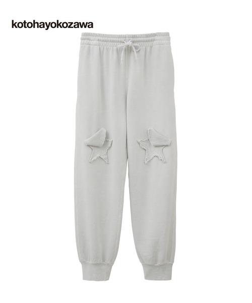 kotohayokozawa(コトハヨコザワ)の「【kotohayokozawa】STAR★ PATCH SWEAT PANTS (SET UP)(スウェットパンツ・レディース・ネイビー/グレー/ミント・FREE)」の2枚目の写真