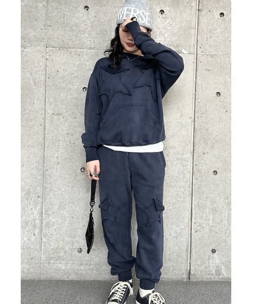 kotohayokozawa(コトハヨコザワ)の「【kotohayokozawa】STAR★ PATCH SWEAT PANTS (SET UP)(スウェットパンツ・レディース・ネイビー/グレー/ミント・FREE)」の13枚目の写真