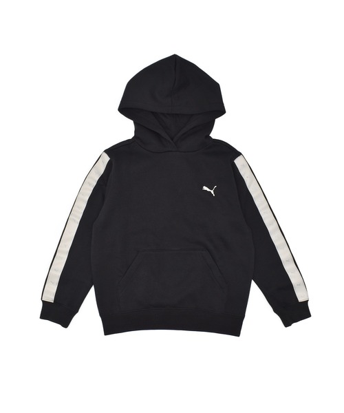 PUMA（プーマ）の「PUMA/プーマ ESS TAPE ﾘﾗｯｸｽﾄﾞHD FL G キッズ パーカー 691154（パーカー・キッズ・ブラック/ライトカーキ・130cm/140cm/150cm）」の2枚目の写真