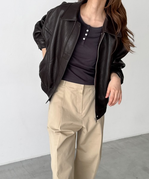 CANAL JEAN diggity　合皮ブルゾン diggity 合皮ブルゾン（ブルゾン）｜CANAL JEAN（キャナルジーン）の