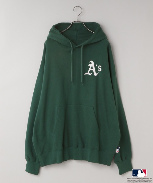 LOWRYS FARM（ローリーズファーム）の「【LFM(U)】ＭＬＢロゴスウェットパーカー　579331（パーカー・メンズ・ネイビー/ブラウン/ブルー/グリーン・MEDIUM/LARGE）」の3枚目の写真