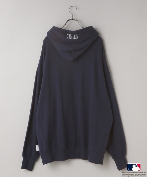 LOWRYS FARM（ローリーズファーム）の「【LFM(U)】ＭＬＢロゴスウェットパーカー　579331（パーカー・メンズ・ネイビー/ブラウン/ブルー/グリーン・MEDIUM/LARGE）」の12枚目の写真