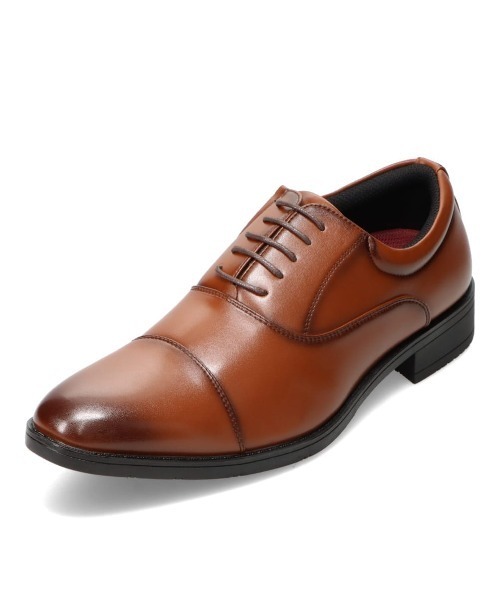 cecilio(セシリオ)の「【cecilio】<内羽根ストレートチップ>合成皮革 幅広 3E ストレッチ素材 ビジネスシューズ(ドレスシューズ・メンズ・ブラウン/ブラック・27.0cm/26.5cm/26.0cm/25.5cm/25.0cm/24.5cm/28.0cm)」の8枚目の写真