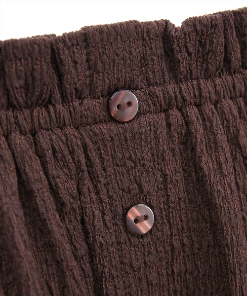 CLEAR BASIC（クリアベーシック）の「フロントボタン2way楊柳ブラウス［大人 カジュアル 着回し力抜群］≪AW新作≫（シャツ/ブラウス・レディース・ブラック/サンドベージュ/ブラウン・F）」の10枚目の写真