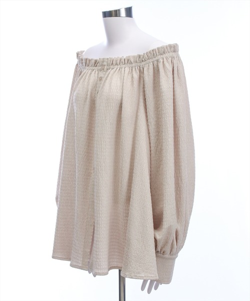 CLEAR BASIC（クリアベーシック）の「フロントボタン2way楊柳ブラウス［大人 カジュアル 着回し力抜群］≪AW新作≫（シャツ/ブラウス・レディース・ブラック/サンドベージュ/ブラウン・F）」の12枚目の写真