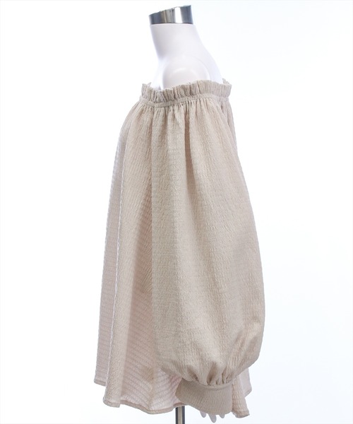 CLEAR BASIC（クリアベーシック）の「フロントボタン2way楊柳ブラウス［大人 カジュアル 着回し力抜群］≪AW新作≫（シャツ/ブラウス・レディース・ブラック/サンドベージュ/ブラウン・F）」の13枚目の写真