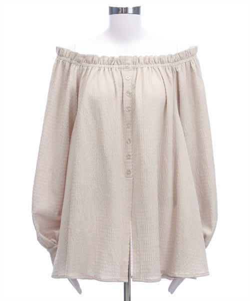 CLEAR BASIC（クリアベーシック）の「フロントボタン2way楊柳ブラウス［大人 カジュアル 着回し力抜群］≪AW新作≫（シャツ/ブラウス・レディース・ブラック/サンドベージュ/ブラウン・F）」の20枚目の写真