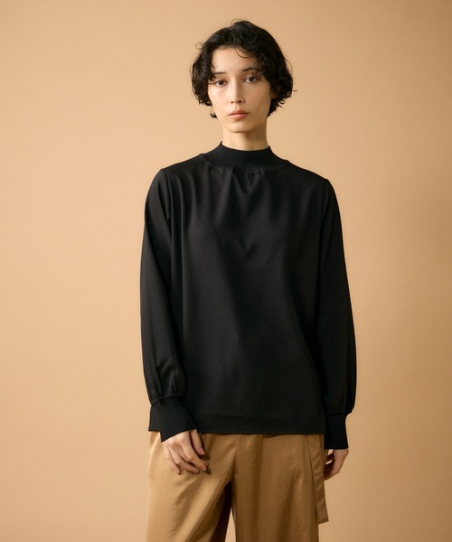 INED（イネド）の「リブボトルネックプルオーバー（Tシャツ/カットソー・レディース・チャコールグレー/オフホワイト/ブラック・フリー）」の17枚目の写真
