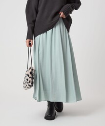 極美品グリーンレーベルリラクシング スカートスーツ M 水色系 くすみカラー green label relaxing｜グリーンレーベルリラクシングのスカート