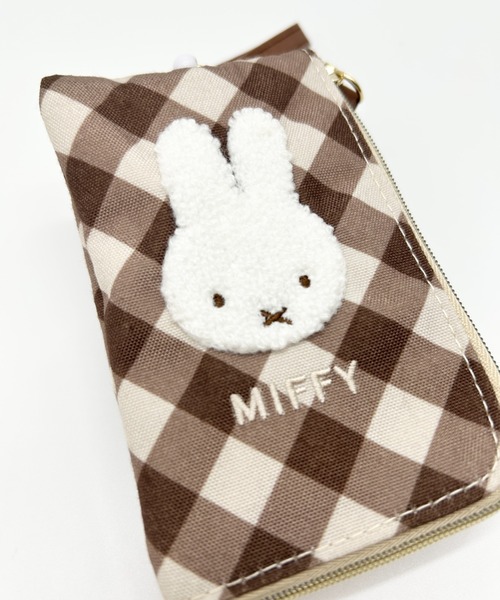 Miffy（ ミッフィー）の「miffy/ミッフィー　ダイアゴナルチェックシリーズ　キーパスポーチ（ポーチ・レディース・グレー/ベージュ・ONE SIZE）」の15枚目の写真