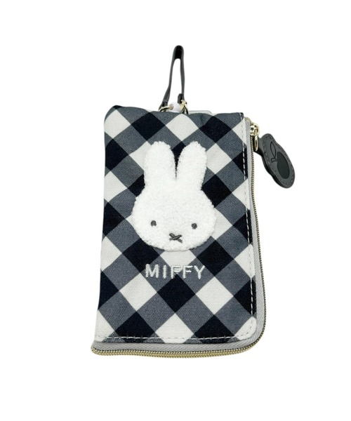 Miffy（ ミッフィー）の「miffy/ミッフィー　ダイアゴナルチェックシリーズ　キーパスポーチ（ポーチ・レディース・グレー/ベージュ・ONE SIZE）」の11枚目の写真