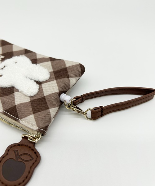 Miffy（ ミッフィー）の「miffy/ミッフィー　ダイアゴナルチェックシリーズ　キーパスポーチ（ポーチ・レディース・グレー/ベージュ・ONE SIZE）」の14枚目の写真