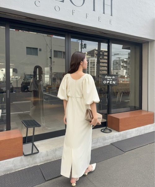 セール】Puffsleeve keyneck one piece（ドレス）｜LE'RURE（リルアー
