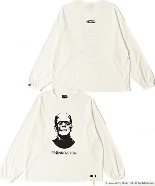 ADAM PATEK(アダムパテック)の「【ADAMPATEK/アダムパテック】Frankenstein portrait long sleeve ロングスリーブTee(Tシャツ/カットソー・レディース・ホワイト/ブラック・1/2)」の1枚目の写真