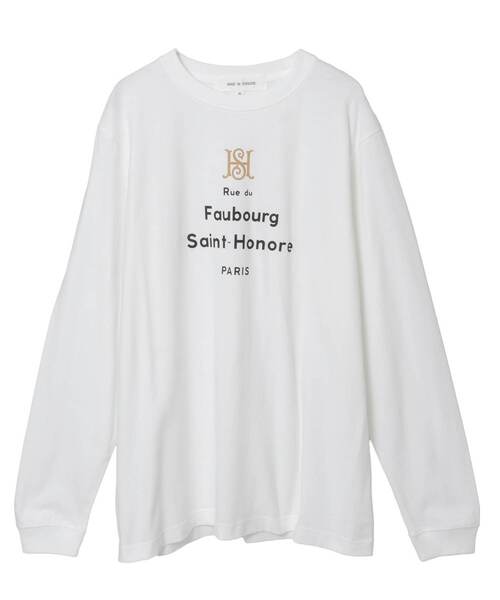 LOGEMENT DE CLAIRE(ロジュモンドクレール)の「【ANGE IN DISGUISE/アンジ イン ディスガイズ】ロングスリーブTシャツ(Tシャツ/カットソー・レディース・ホワイト/ダークネイビー/グレー・FREE)」の1枚目の写真