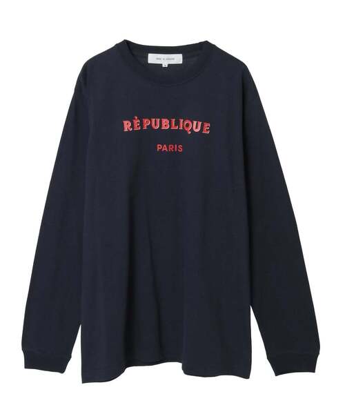 LOGEMENT DE CLAIRE(ロジュモンドクレール)の「【ANGE IN DISGUISE/アンジ イン ディスガイズ】ロングスリーブTシャツ(Tシャツ/カットソー・レディース・ホワイト/ダークネイビー/グレー・FREE)」の3枚目の写真