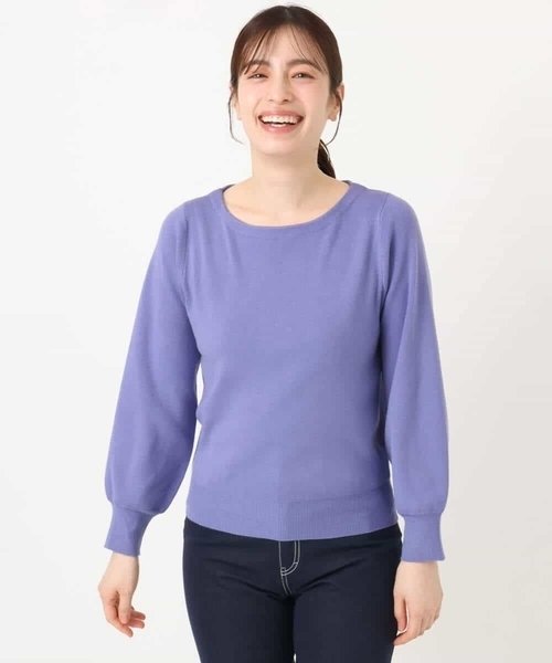 OFUON le MK(オフオンルエムケー)の「【2025AW】ベーシックボートネックニット/洗える/WEB限定サイズあり(ニット/セーター・レディース・ライトグリーン/ホワイト/ラベンダー/ネイビー系/ブラック/ピンク/ベージュ/ブルー・38/36)」の11枚目の写真