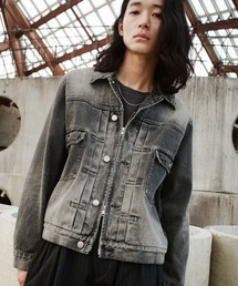 WYM LIDNM（ウィム バイ リドム）の「DENIM CROPPED ZIP TRUCKER JK（デニムジャケット）」