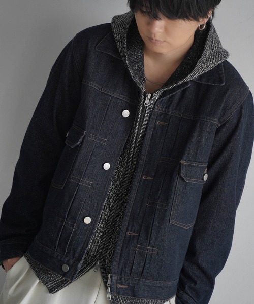 DENIM CROPPED ZIP TRUCKER JK（デニムジャケット）｜WYM LIDNM