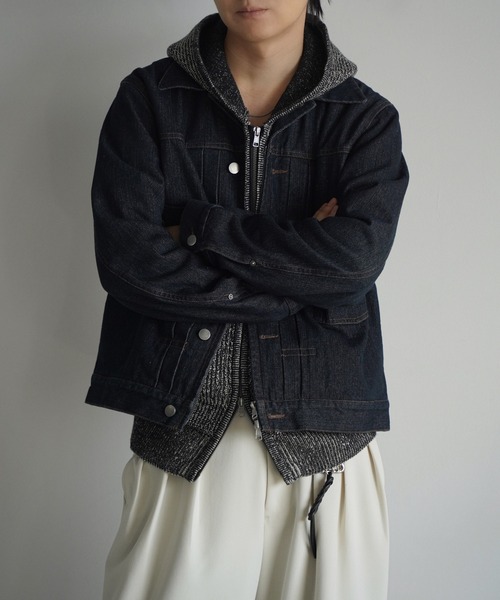 DENIM CROPPED ZIP TRUCKER JK（デニムジャケット）｜WYM LIDNM