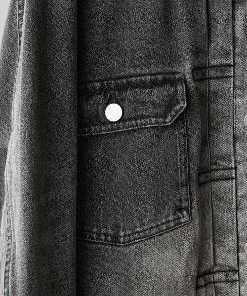 【美品】LIDNM☆デニム☆L☆黒 WYM LIDNM 「WYM LIDNM」 デニムジャケット S ブラック メンズ