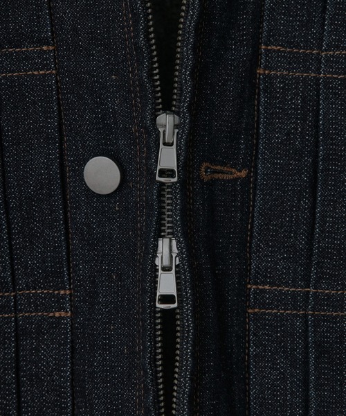 DENIM CROPPED ZIP TRUCKER JK（デニムジャケット）｜WYM LIDNM