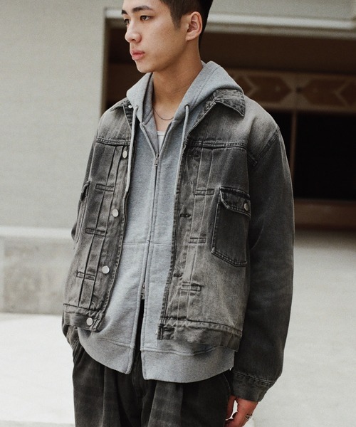 DENIM CROPPED ZIP TRUCKER JK（デニムジャケット）｜WYM LIDNM