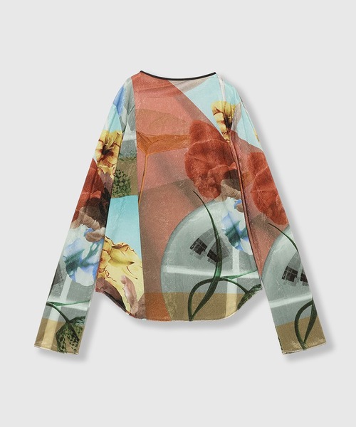THINGS THAT MATTER(シングス ザット マター)の「PRE-SENT PRINT VELOUR TOPS / プレゼントプリントベロアトップス(Tシャツ/カットソー・レディース・マルチ/ブラック・FREE)」の10枚目の写真