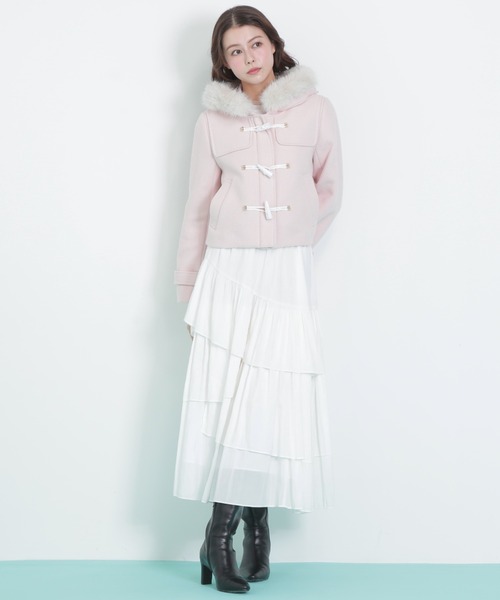 JILL by JILL STUART(ジルバイジルスチュアート)の「◇アシメティアードスカート(スカート・レディース・ホワイト/ブラウン系その他/ブラック・FREE)」の2枚目の写真