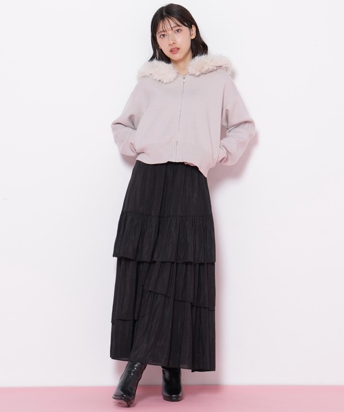 JILL by JILL STUART(ジルバイジルスチュアート)の「◇アシメティアードスカート(スカート・レディース・ホワイト/ブラウン系その他/ブラック・FREE)」の3枚目の写真