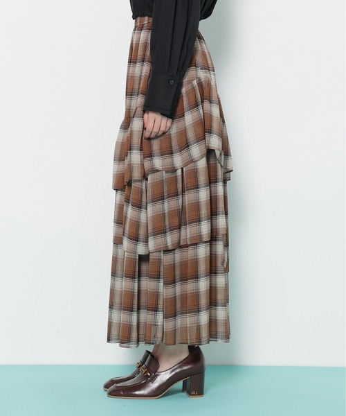 JILL by JILL STUART(ジルバイジルスチュアート)の「◇アシメティアードスカート(スカート・レディース・ホワイト/ブラウン系その他/ブラック・FREE)」の16枚目の写真