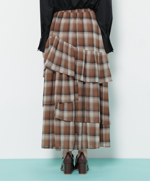 JILL by JILL STUART(ジルバイジルスチュアート)の「◇アシメティアードスカート(スカート・レディース・ホワイト/ブラウン系その他/ブラック・FREE)」の17枚目の写真