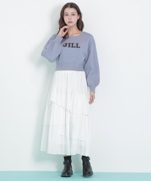 JILL by JILL STUART(ジルバイジルスチュアート)の「◇アシメティアードスカート(スカート・レディース・ホワイト/ブラウン系その他/ブラック・FREE)」の6枚目の写真