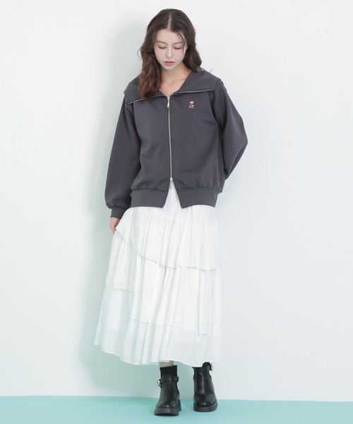 JILL by JILL STUART(ジルバイジルスチュアート)の「◇アシメティアードスカート(スカート・レディース・ホワイト/ブラウン系その他/ブラック・FREE)」の10枚目の写真