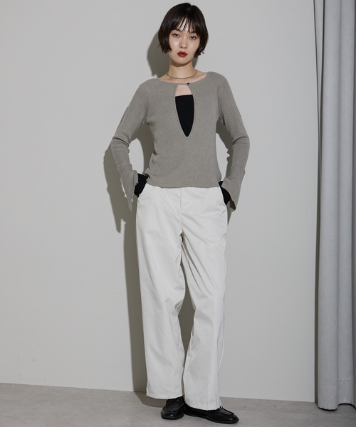 ディープVネックトップス（ニット/セーター）｜leimn（レイムン）の