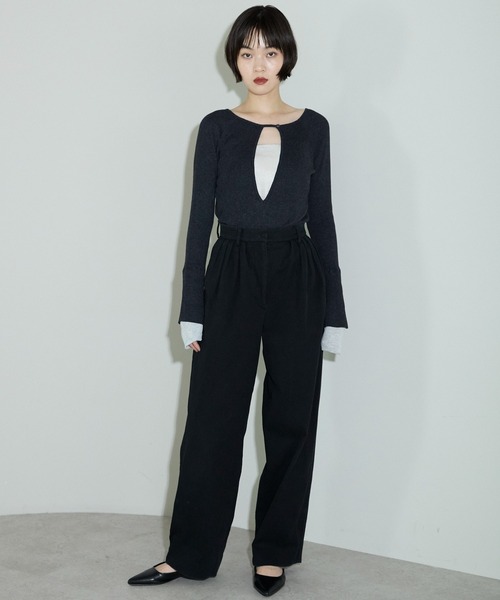 leimn（レイムン）の「ディープVネックトップス（ニット/セーター