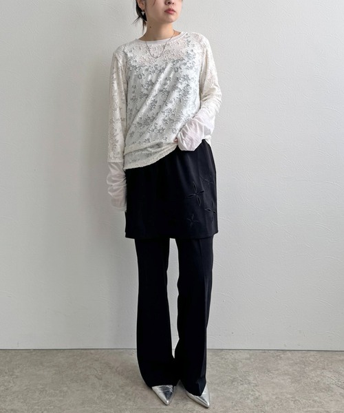 LHELBIE(レルビエ)の「【2枚セット】レイヤードセットパンツ(その他パンツ・レディース・オフホワイト/チャコールグレー/ブラック・M)」の19枚目の写真