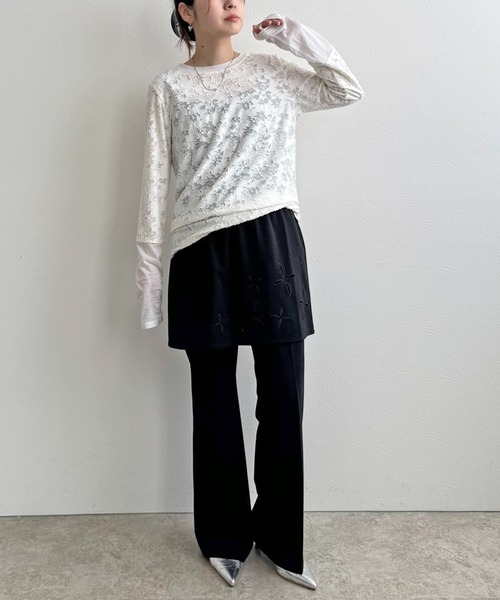 LHELBIE(レルビエ)の「【2枚セット】レイヤードセットパンツ(その他パンツ・レディース・オフホワイト/チャコールグレー/ブラック・M)」の21枚目の写真