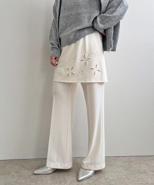 LHELBIE(レルビエ)の「【2枚セット】レイヤードセットパンツ(その他パンツ・レディース・オフホワイト/チャコールグレー/ブラック・M)」の11枚目の写真