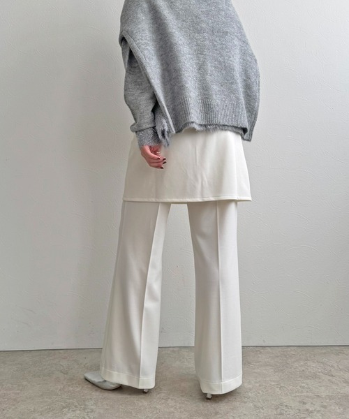 LHELBIE(レルビエ)の「【2枚セット】レイヤードセットパンツ(その他パンツ・レディース・オフホワイト/チャコールグレー/ブラック・M)」の12枚目の写真