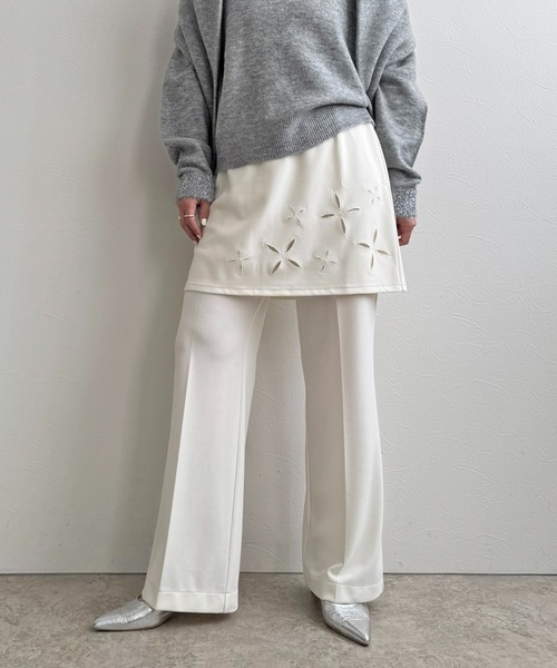 LHELBIE(レルビエ)の「【2枚セット】レイヤードセットパンツ(その他パンツ・レディース・オフホワイト/チャコールグレー/ブラック・M)」の14枚目の写真