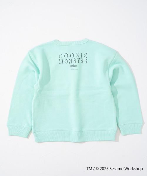 FRUIT OF THE LOOM（フルーツオブザルーム）の「長袖スウェット⑤ / キッズ / セサミストリート / コラボスウェット / クッキーモンスター（スウェット・キッズ・サックスブルー/パープル・110cm/150cm/130cm）」の4枚目の写真